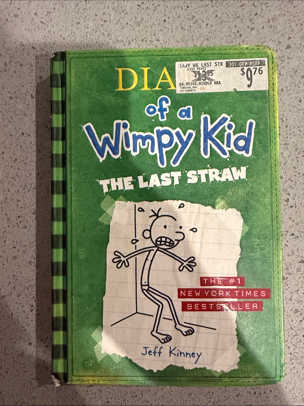 Diary of a Wimpy Kid: The Last Straw - Green Hardcover by